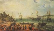 WILLAERTS, Adam The Prince Royal and other shipping in an Estuary oil painting artist